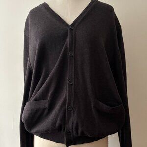 Soft Merino Cardigan made in Italy | Grey Nordstrom Wool Cardigan